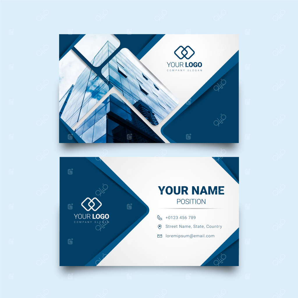 قالب کارت ویزیت تجاری با تصویر