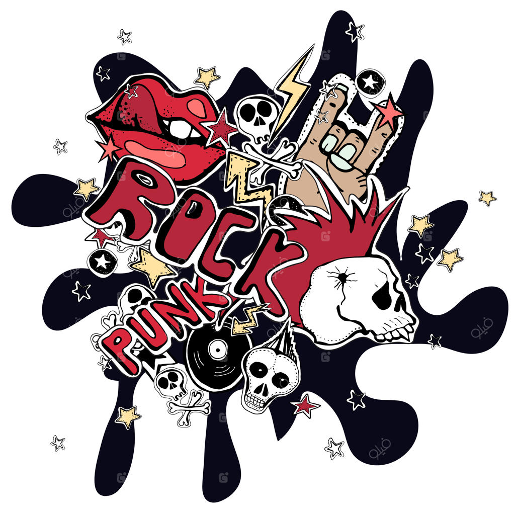 مجموعه‌ای از وصله‌های گلدوزی و برچسب‌های جذاب - پانک هنوز زنده است!