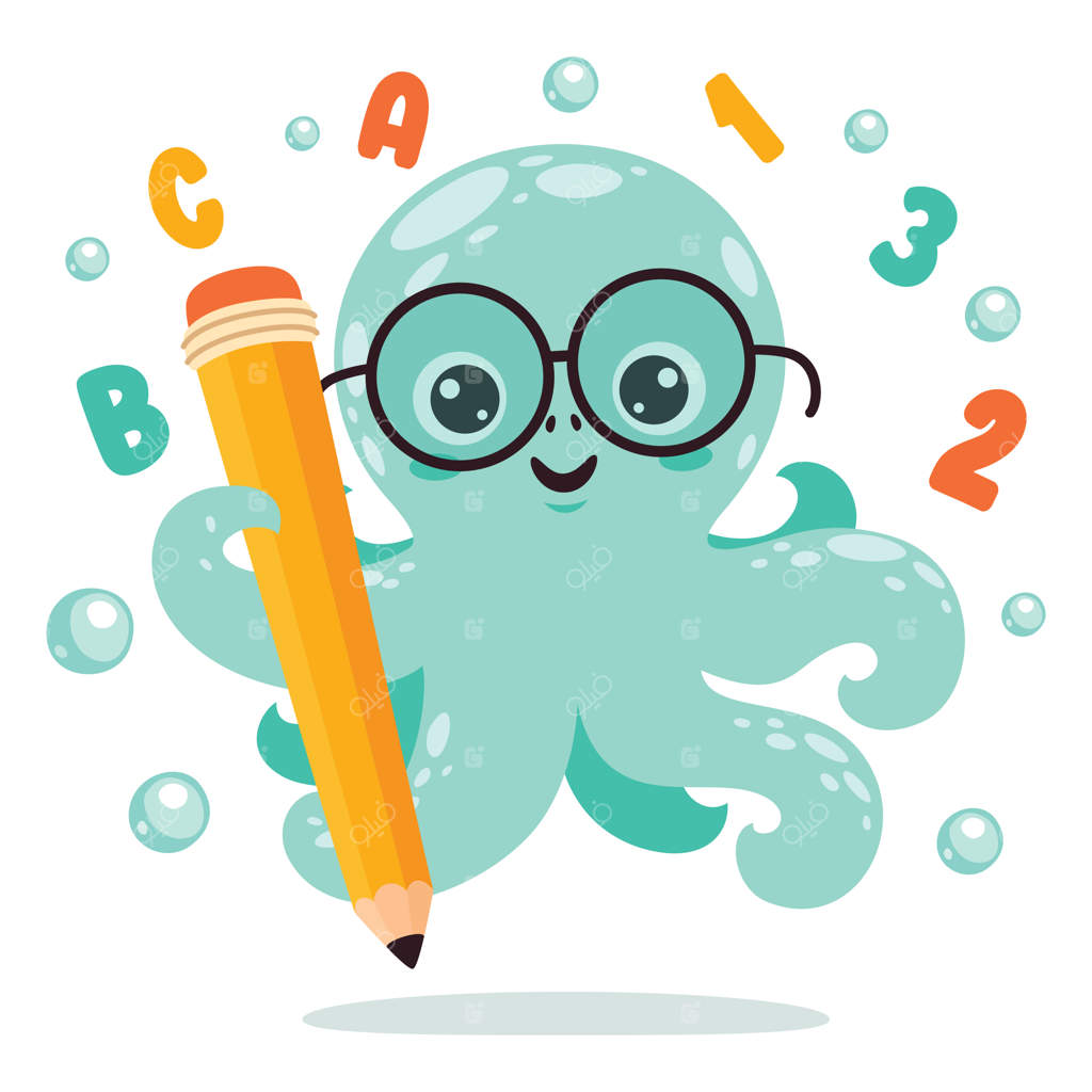 تصویرسازی آموزشی با هشت‌پای کارتونی