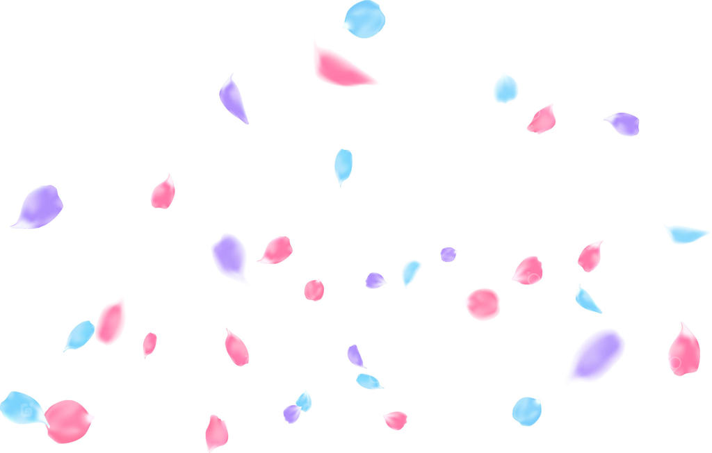 پشت‌زمینه بنر تزئینی با گلبرگ‌های صورتی، آبی و بنفش و انفجار هیجان‌انگیز برای سالگرد، جشن و تبریک