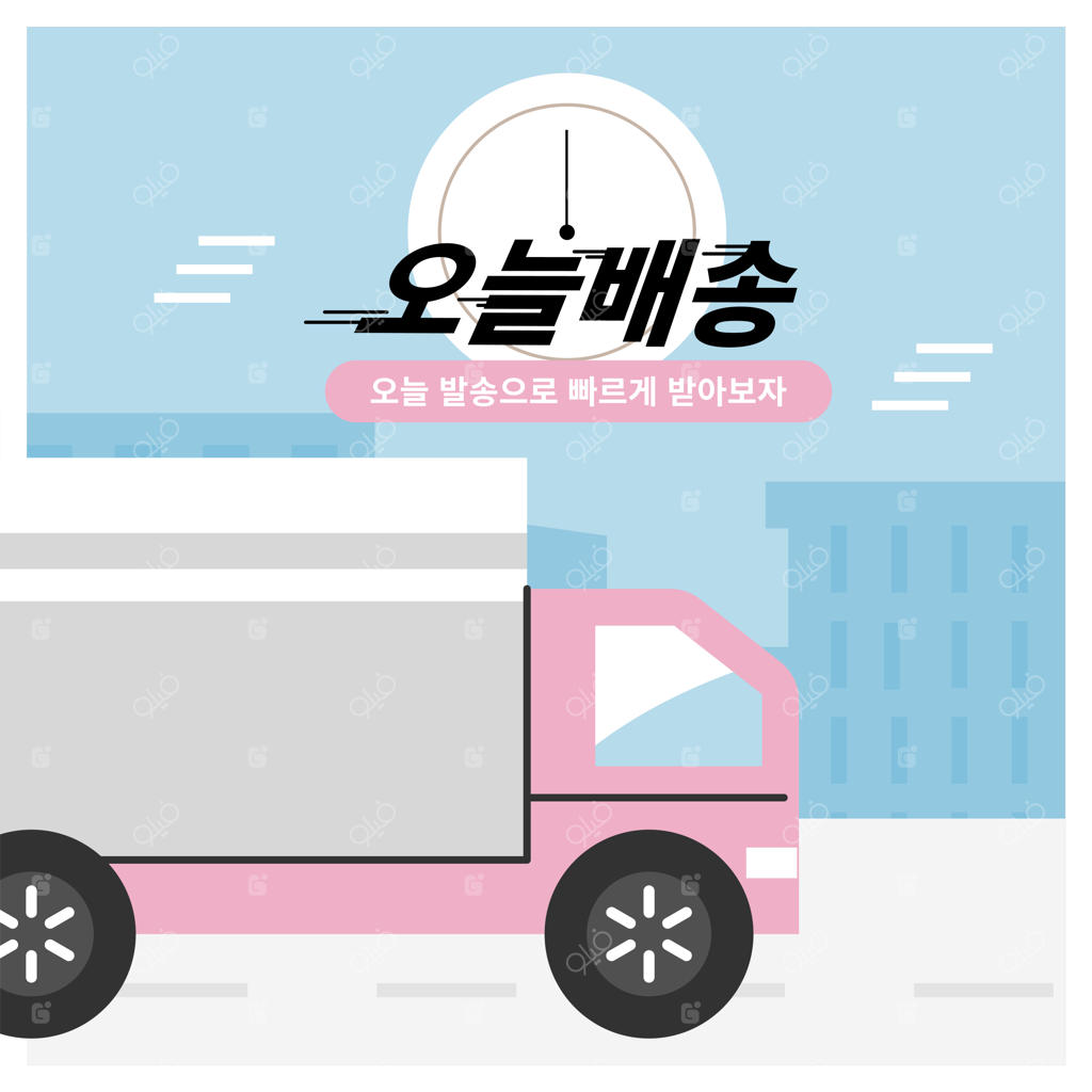 کامیون تحویل با سرعت در جاده رانندگی می‌کند و یک ساعت روی آن است