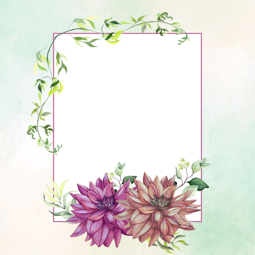 پس‌زمینه کارت دعوت عروسی رنگارنگ در ترکیب سبز، صورتی و سفید - وکتور رایگان برای استفاده‌های مختلف