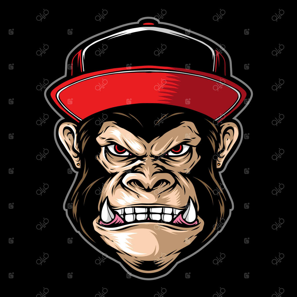تصویر گوریل با کلاه