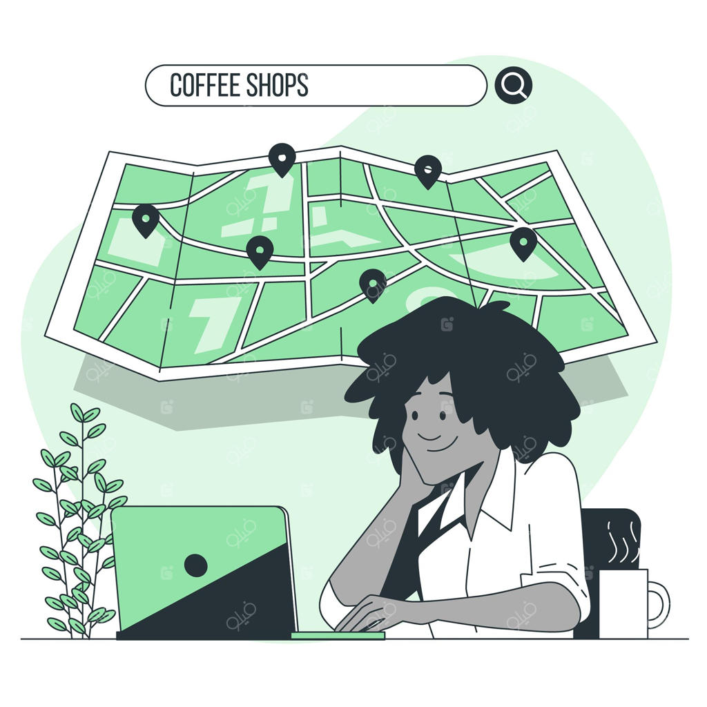 تصویری از مفهوم جستجوی مکان