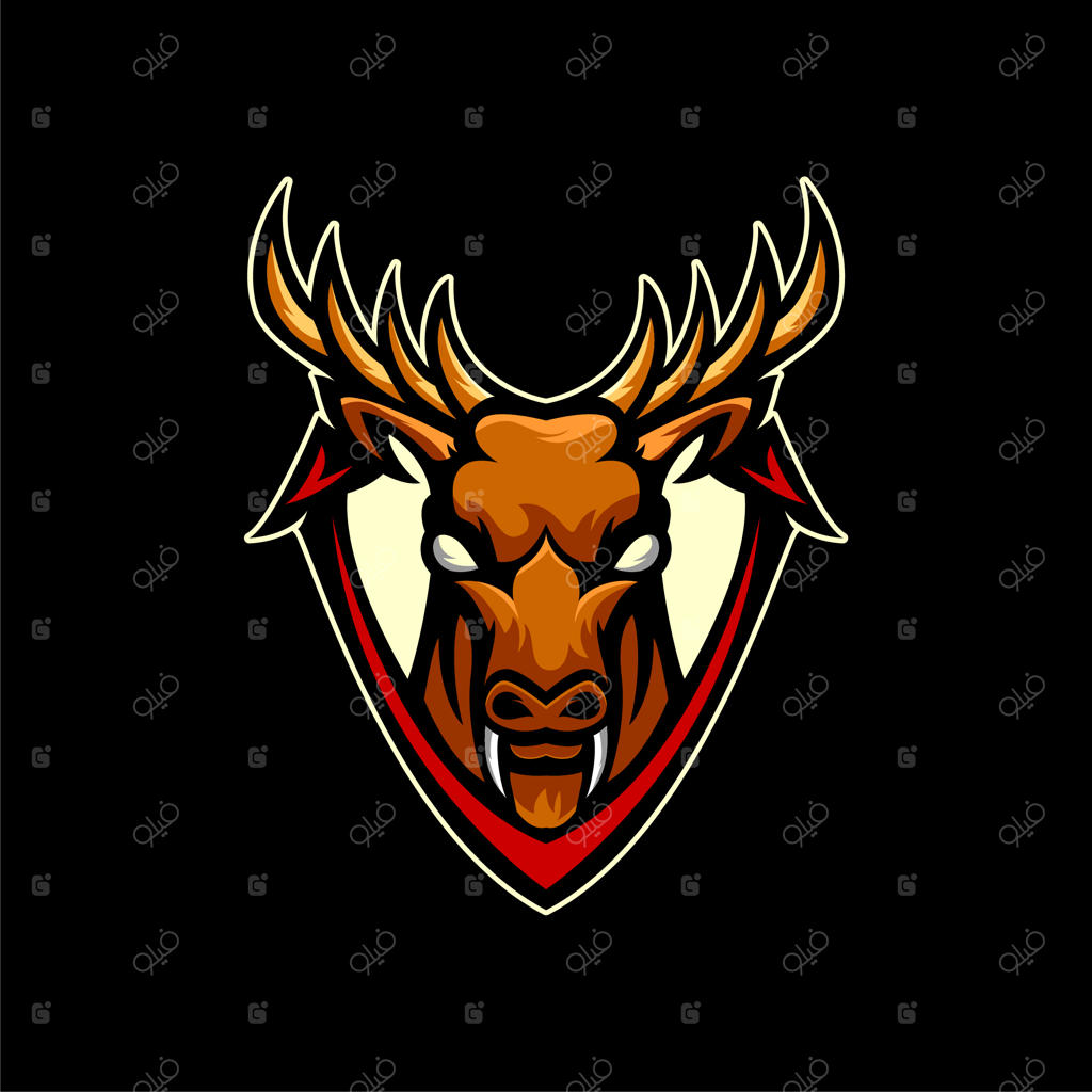 لوگوی گوزن به سبک ورزشی