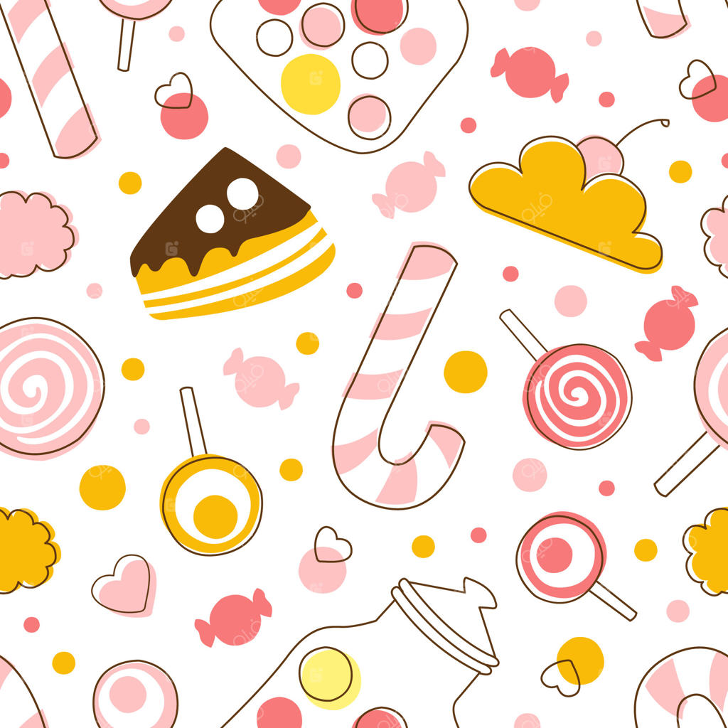 پترن آبنباتی جذاب برای پروژه‌های خلاقانه وکتور حرفه‌ای