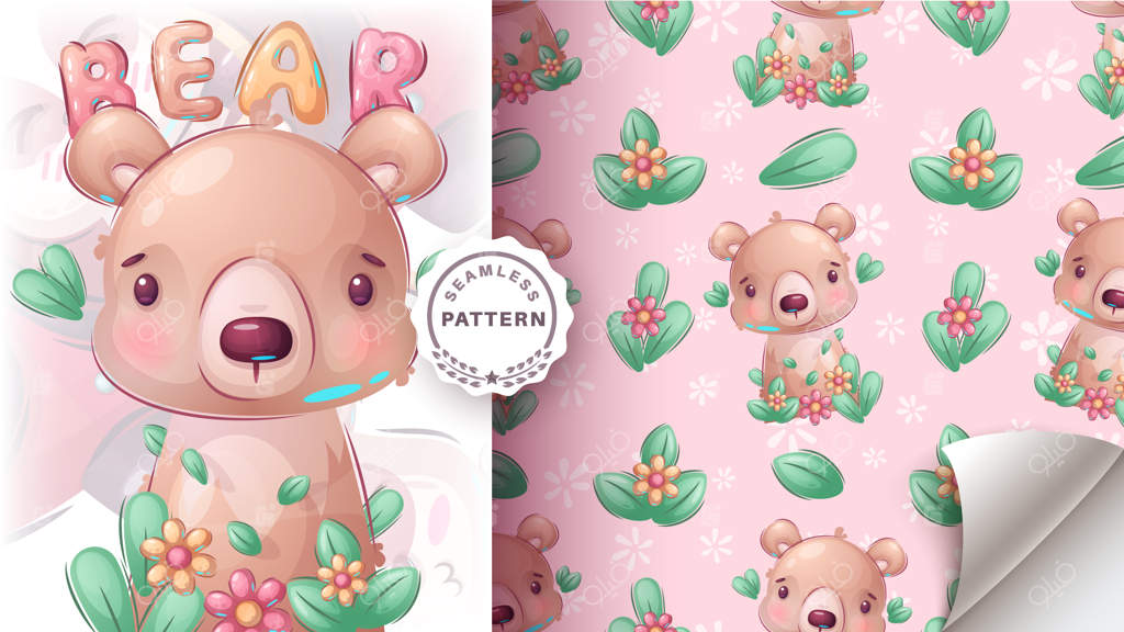 شخصیت کارتونی: خرس بامزه و زیبای دوست‌داشتنی