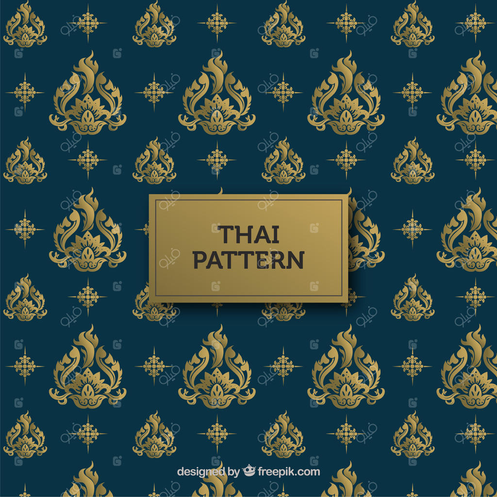 طرح سنتی تایلندی با سبک طلایی