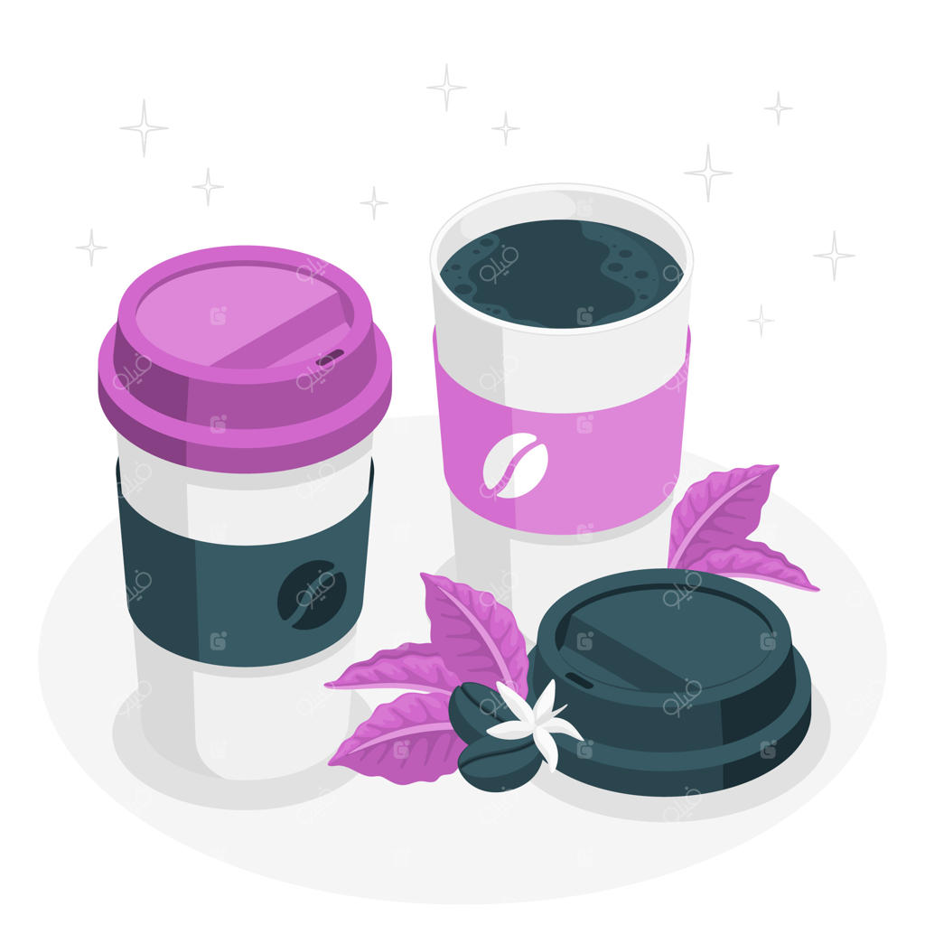 تصویرسازی مفهوم فنجان قهوه