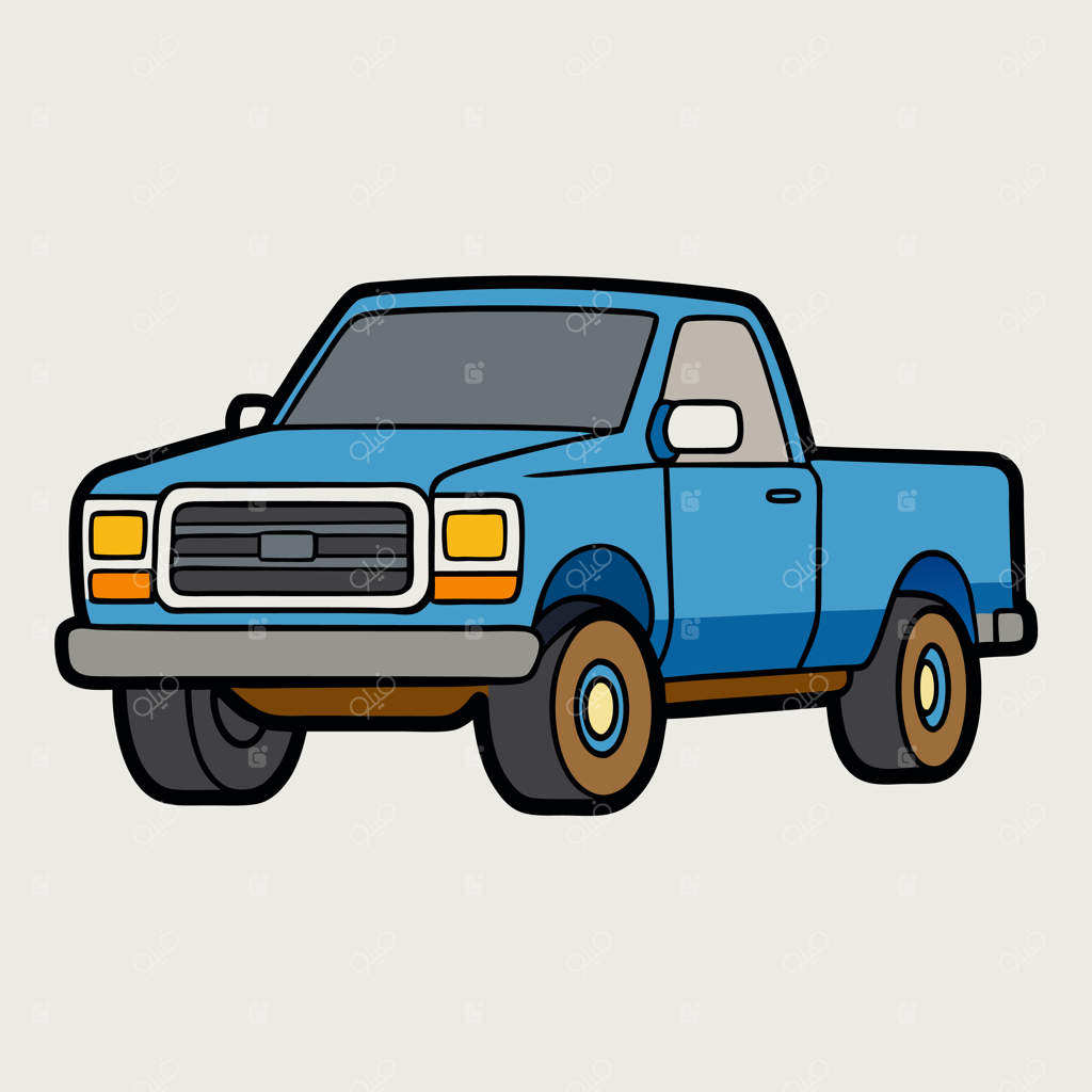 طرح وکتور مسطح اتومبیل فورد