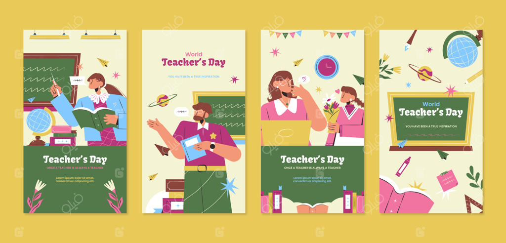 مجموعه استوری‌های اینستاگرام به مناسبت روز جهانی معلم