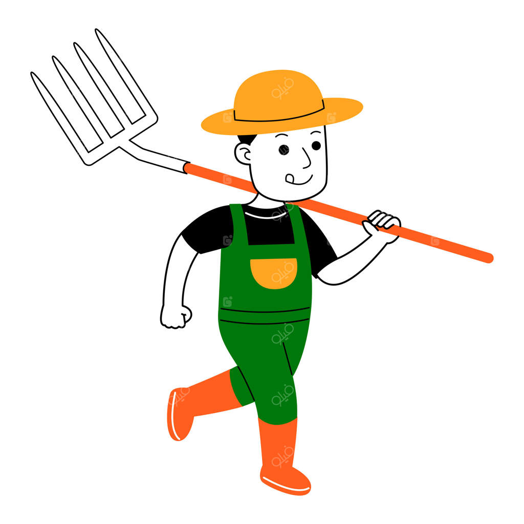 تصویر وکتور کشاورز جوان - Pro Vector