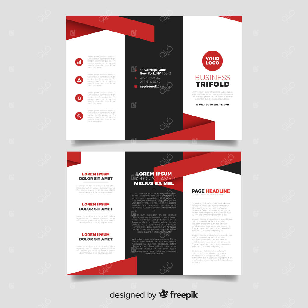 قالب بروشور سه‌لتایی تجاری