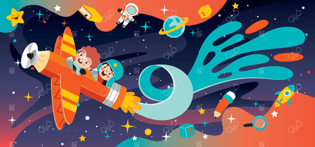 مفهوم آموزش با شخصیت کارتونی