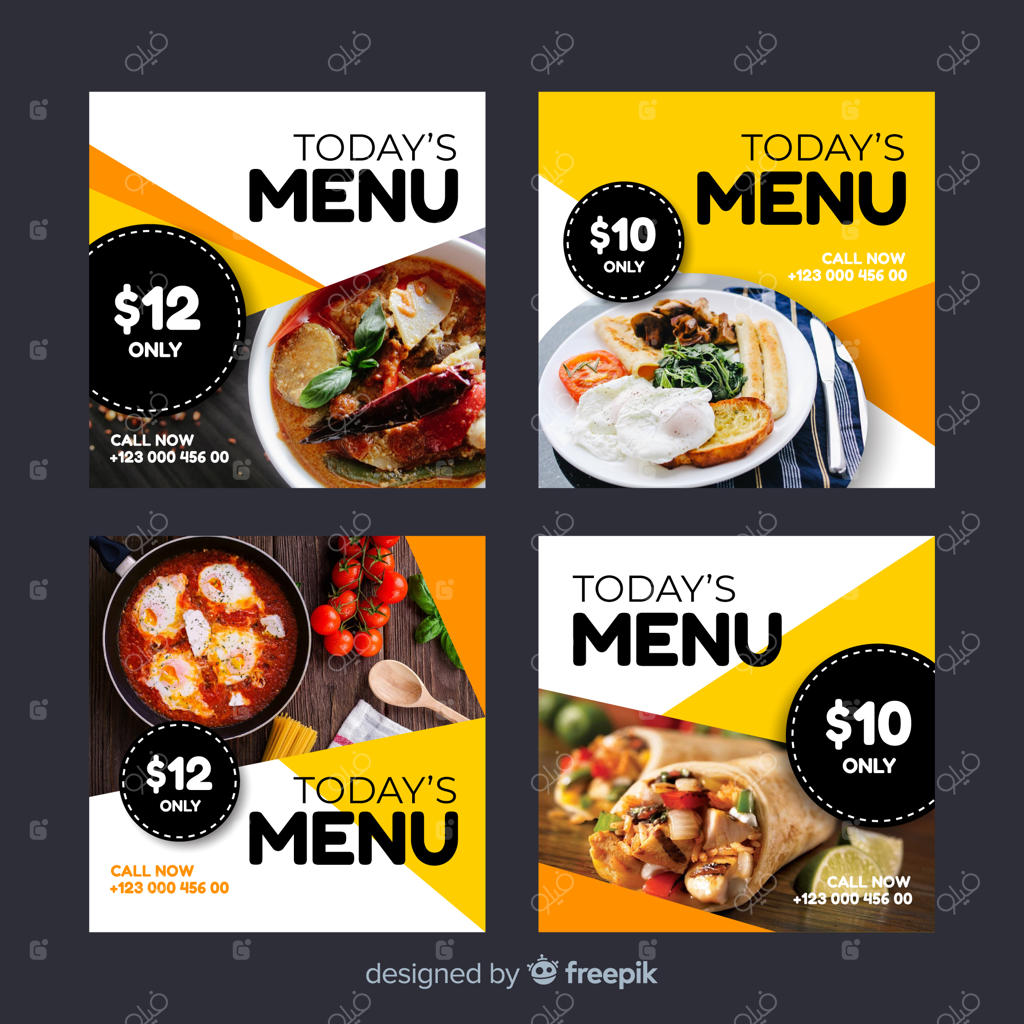 مجموعه پست‌های اینستاگرامی آشپزی همراه با عکس