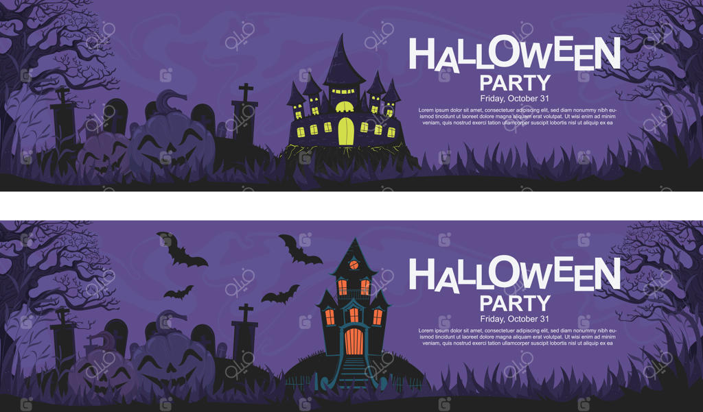 برای جشن هالووین در ۳۱ اکتبر به ما بپیوندید! وکتور حرفه‌ای