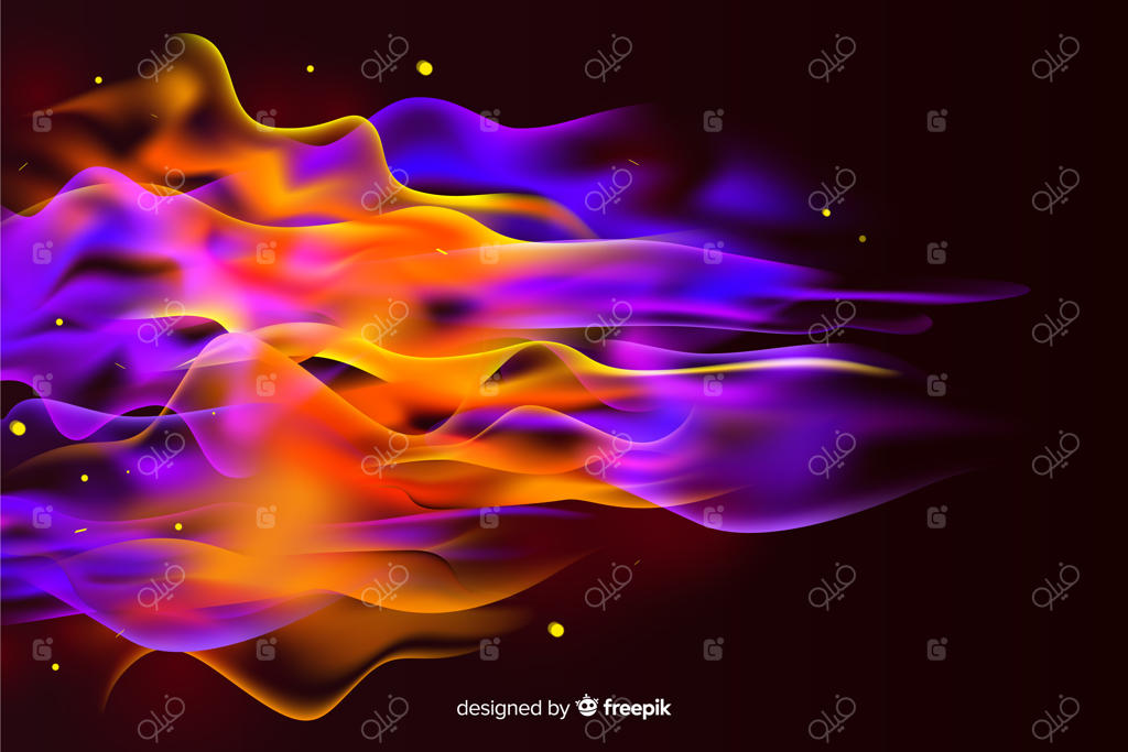 پس‌زمینه قاب شعله‌های آتش واقعی