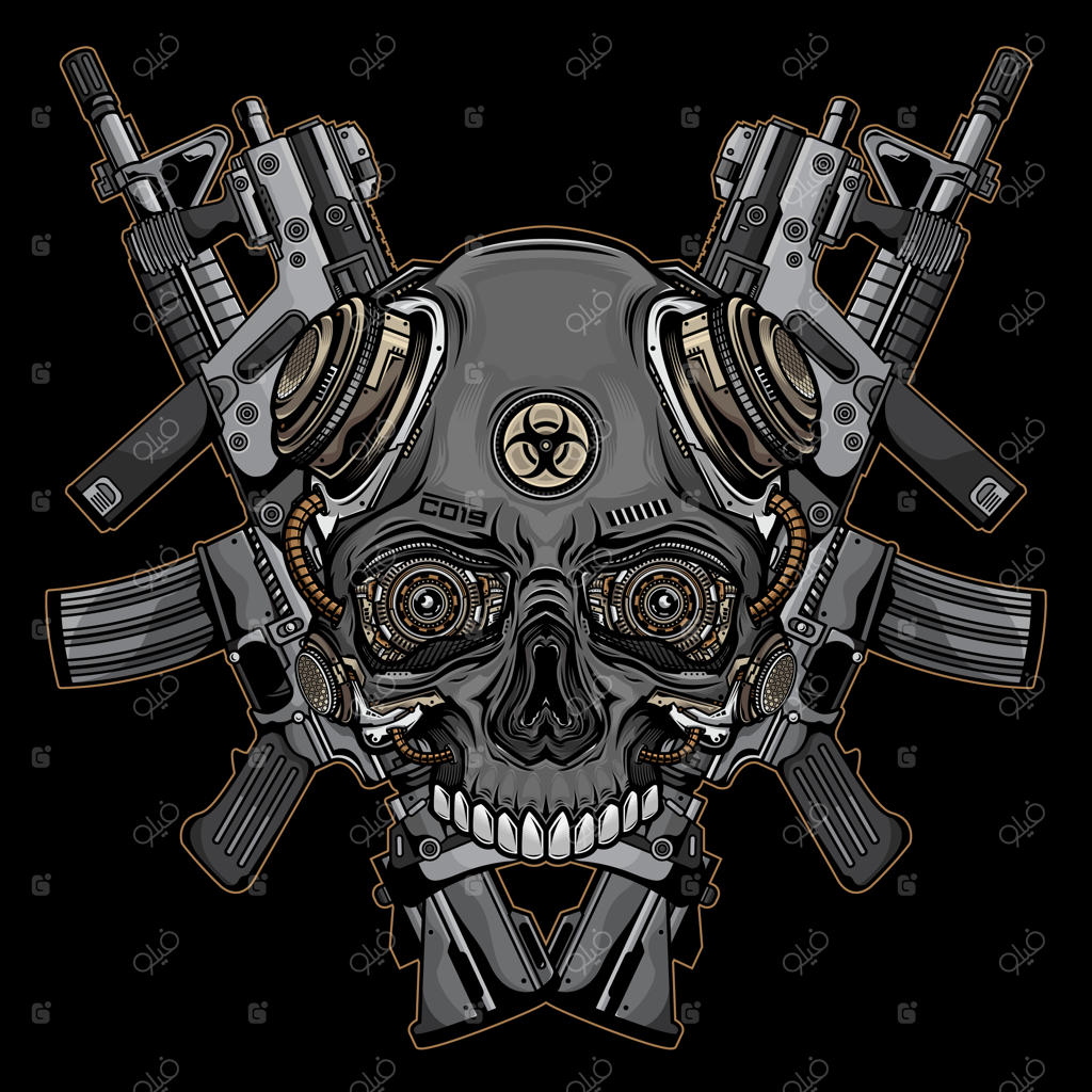 لوگوی جمجمه و سلاح گرم