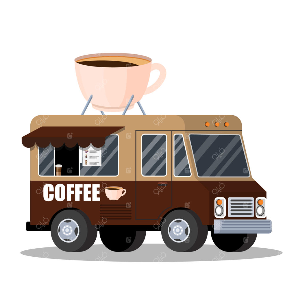 کامیون خیابانی با قهوه؛ نوشیدنی داغ و خوشمزه