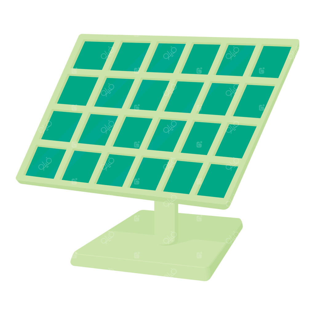 آیکون پنل خورشیدی به سبک کارتونی