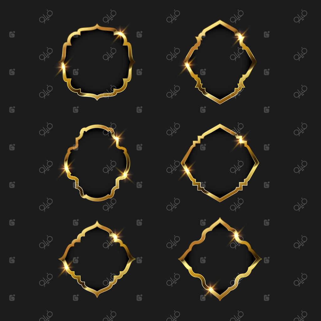 حاشیه قاب طلایی