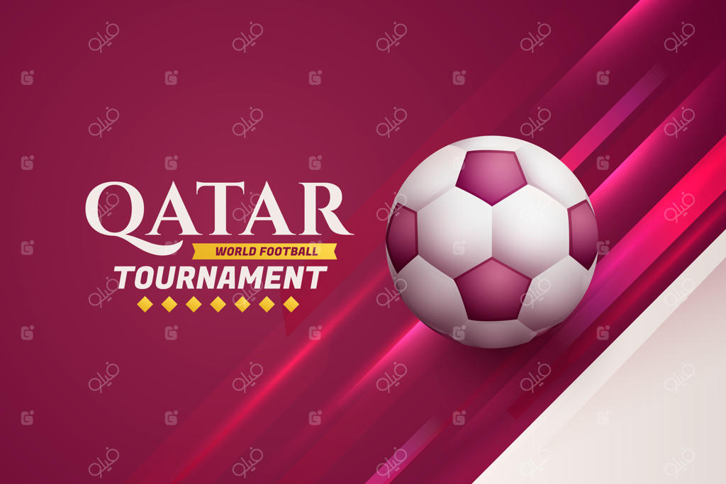 پس‌زمینه مسابقات جهانی فوتبال با گرادیان رنگی