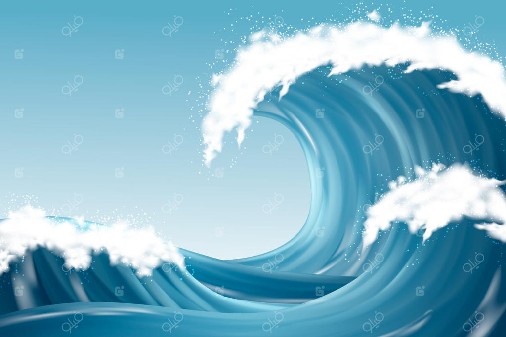 پس‌زمینه موج‌های واقعی آب