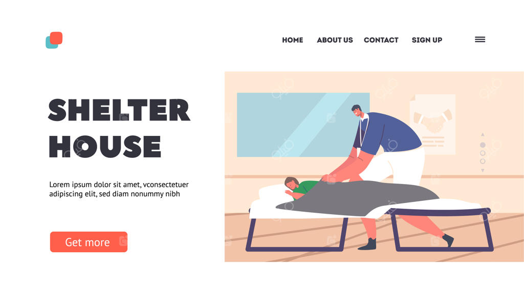 قالب صفحه فرود پناهگاه: داوطلبان مراقبت از پناهندگان در هنگام جنگ یا حوادث