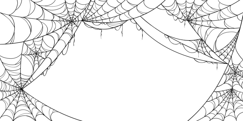 پس‌زمینه تار عنکبوت به سبک طراحی دستی. طرح خلاقانه تار عنکبوت مناسب برای کارت‌ها، دعوت‌نامه‌های مهمانی، وب، مد و چاپ