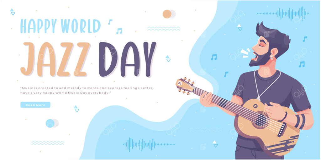 قالب بنر برای روز جهانی جاز