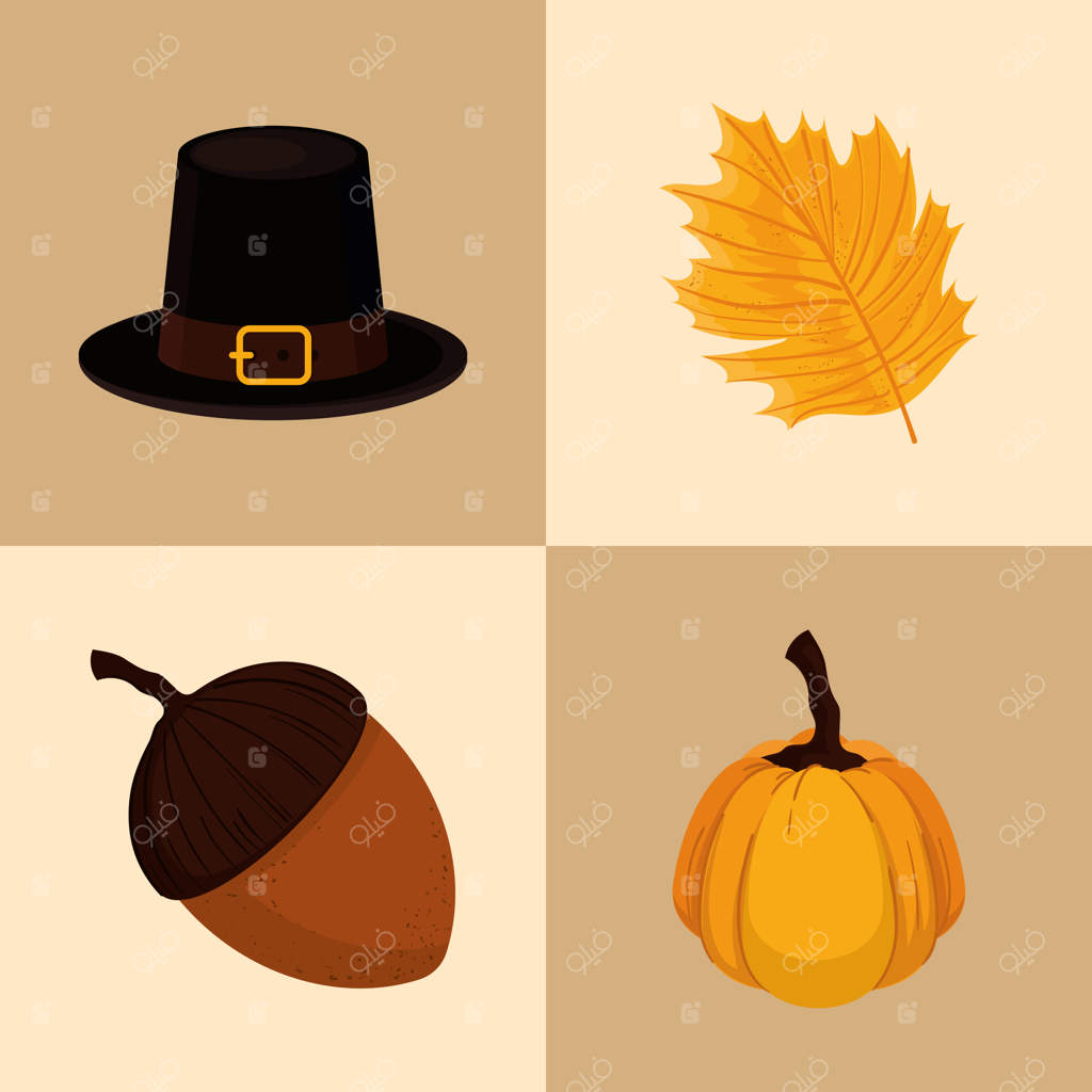 مراسم مهمانی شکرگزاری آیکون‌ها