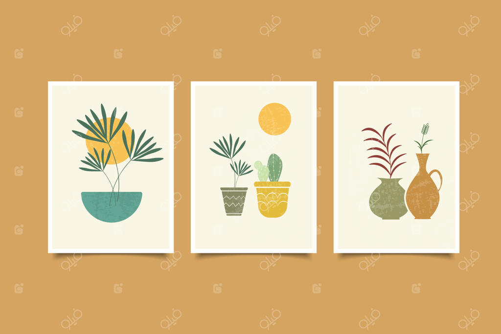 مجموعه هنری دیواری بوهو مدرن