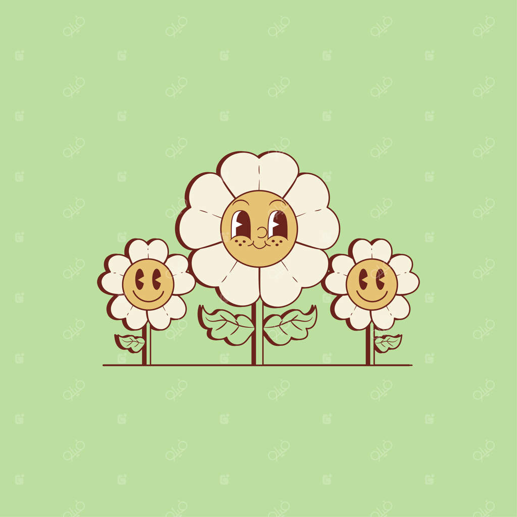 تصویر نوستالژیک و زیبای گل‌های بابونه خندان و شادمان