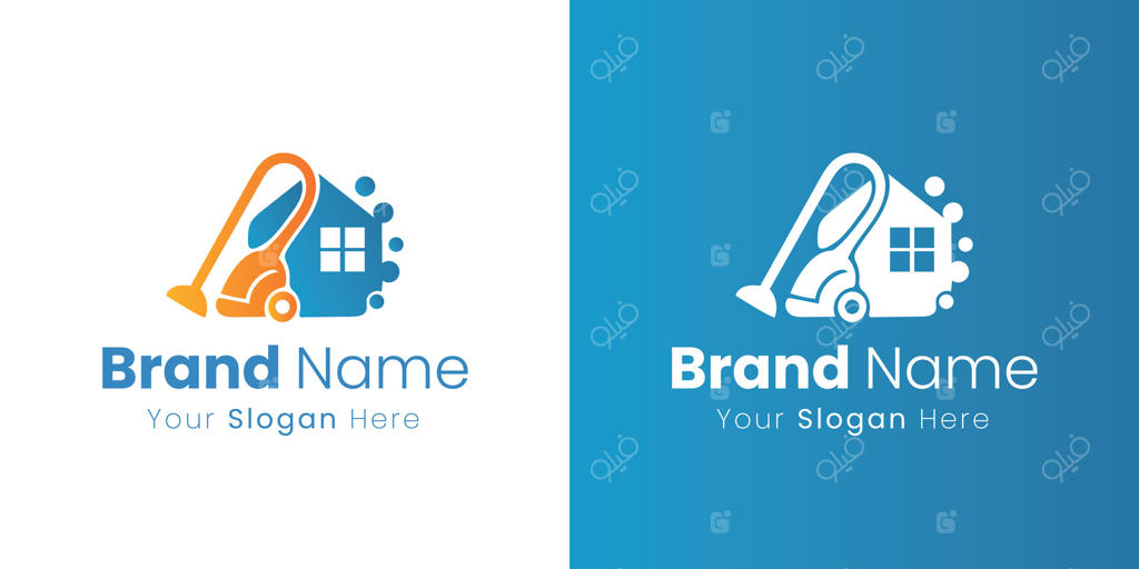 طراحی لوگو برای خدمات نظافت حرفه‌ای منزل و راه‌حل‌های بهداشتی خانگی