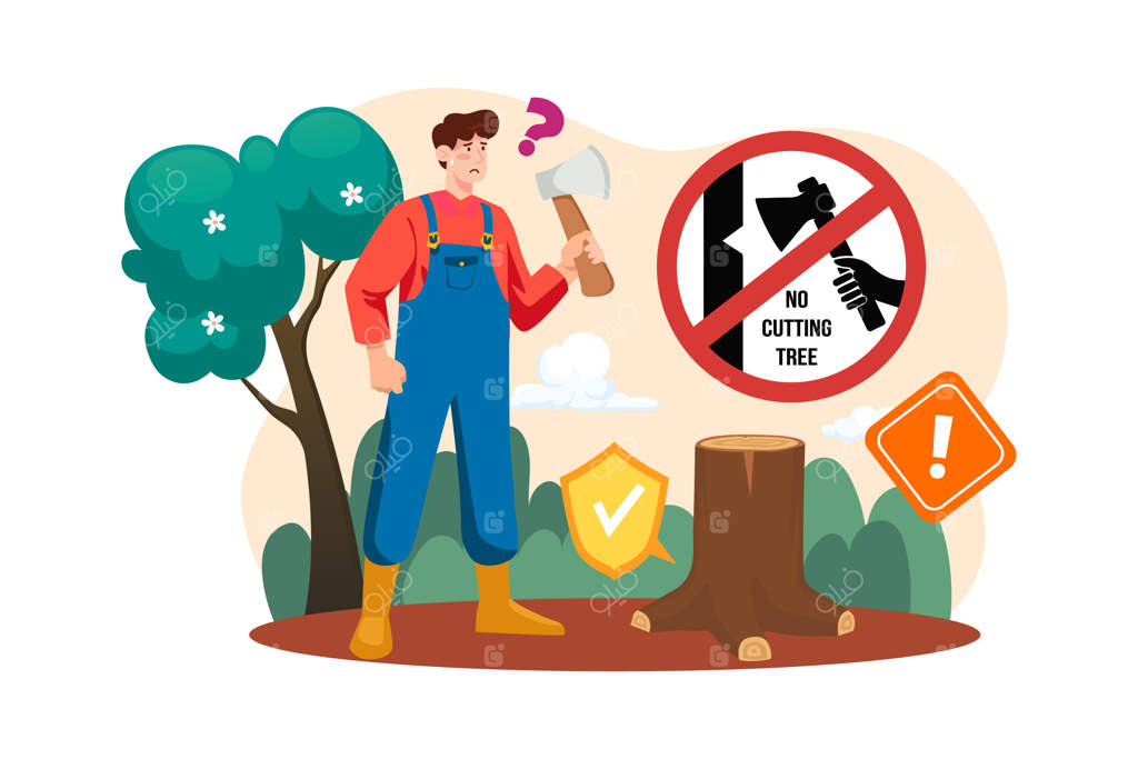 قطع غیرقانونی جنگل‌ها به شدت ممنوع است