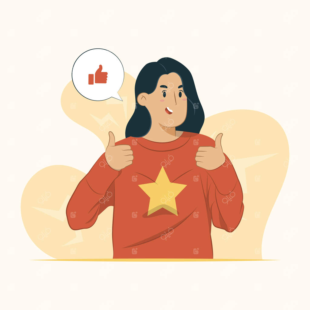 تصویرسازی ژستی از ابراز رضایت و تأیید