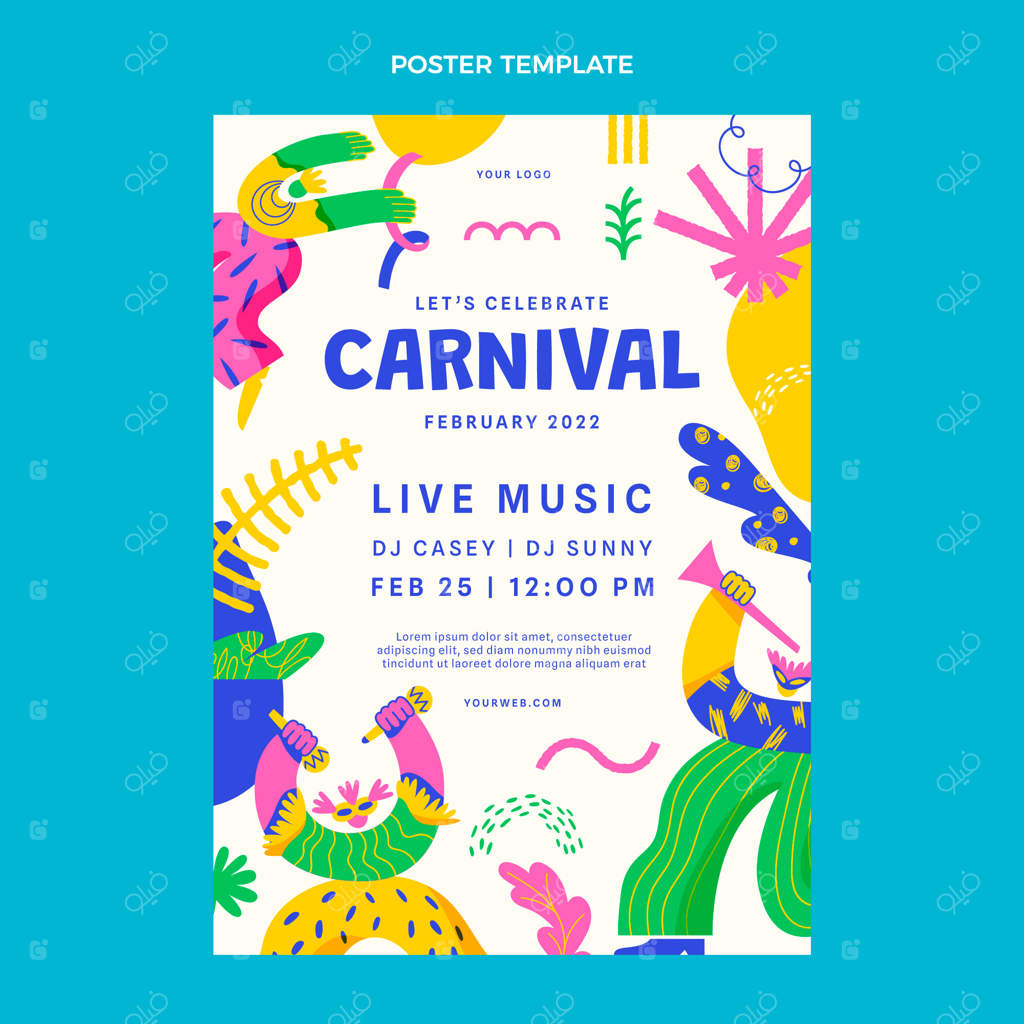 قالب عمودی پوستر جشنواره مهیج