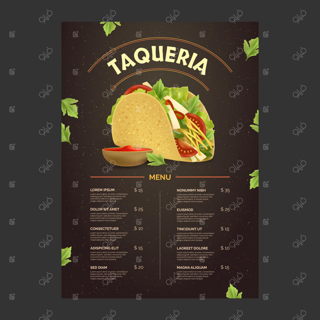 قالب منوی واقع‌گرایانه تاکریا