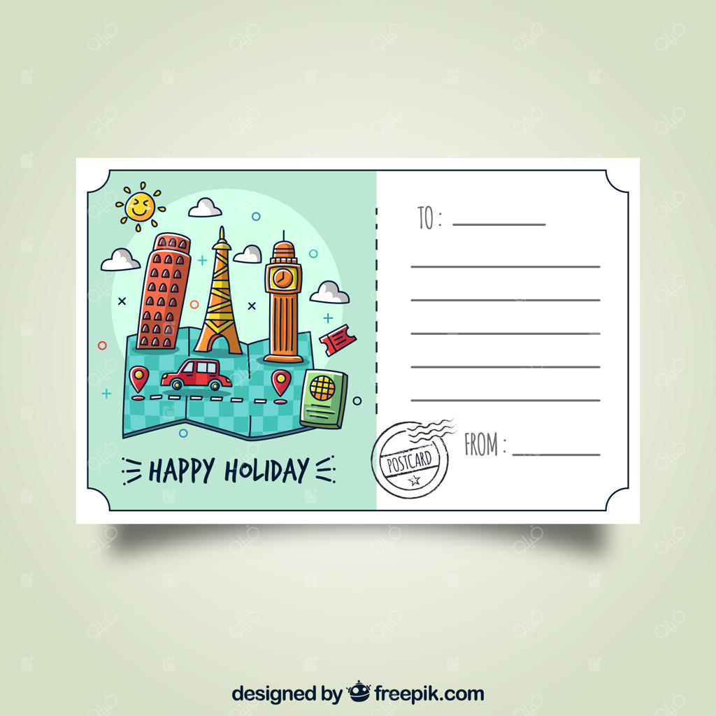 کارت‌پستال سفر به مقصدی خاص