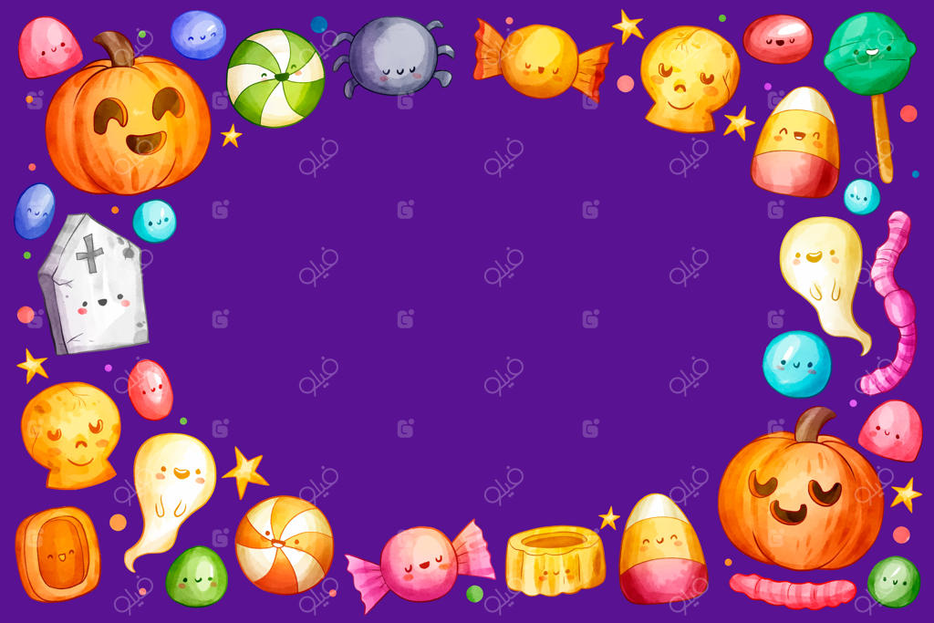 والپیپر آبرنگی هالووین