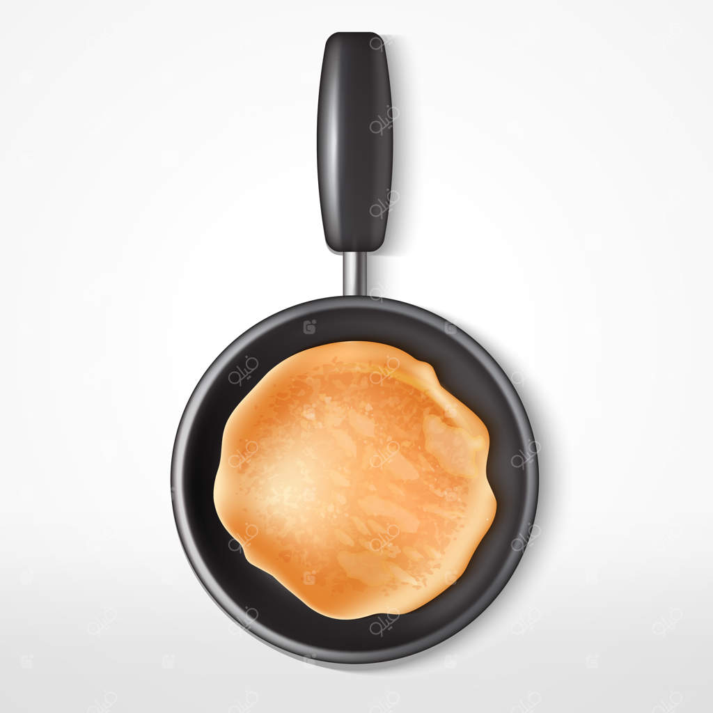 پنکیک داغ در تابهٔ سیاه