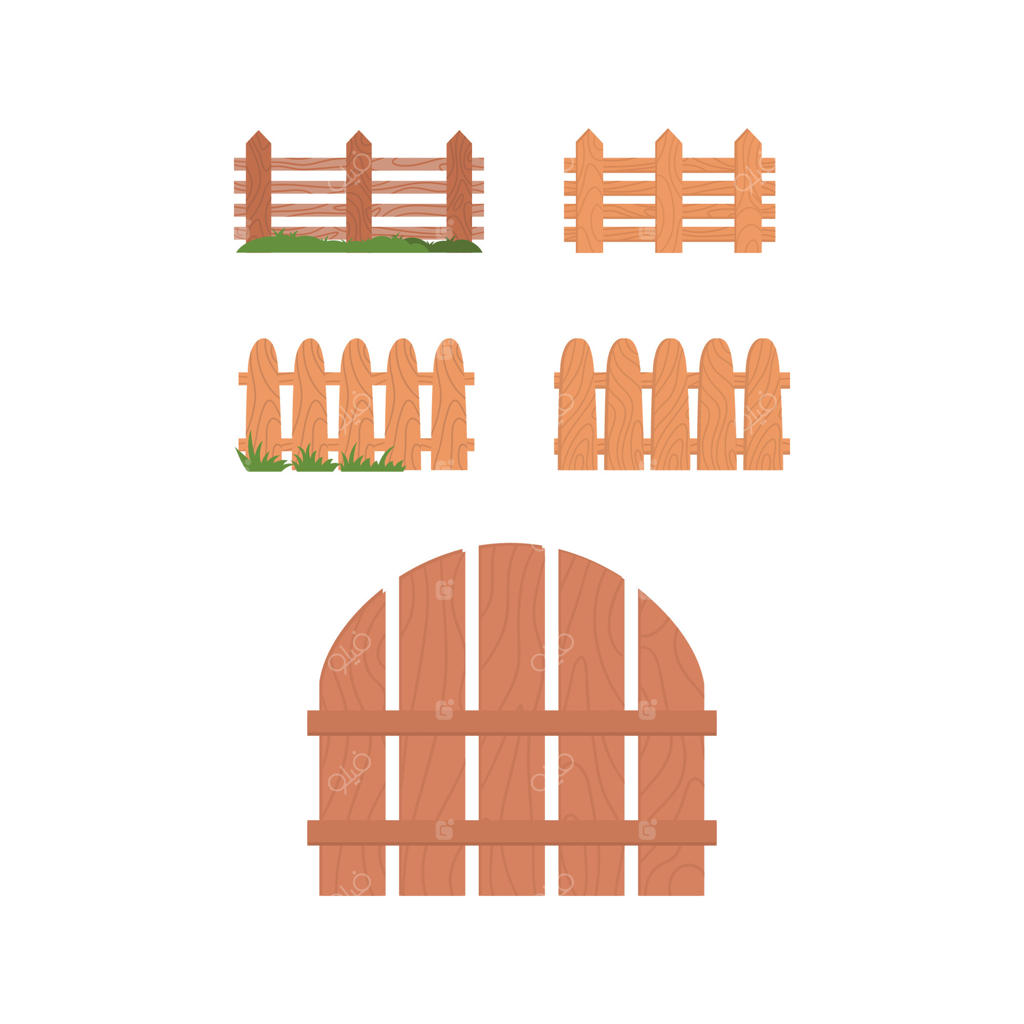 دسته حصار چوبی دست‌کشیده برای باغ