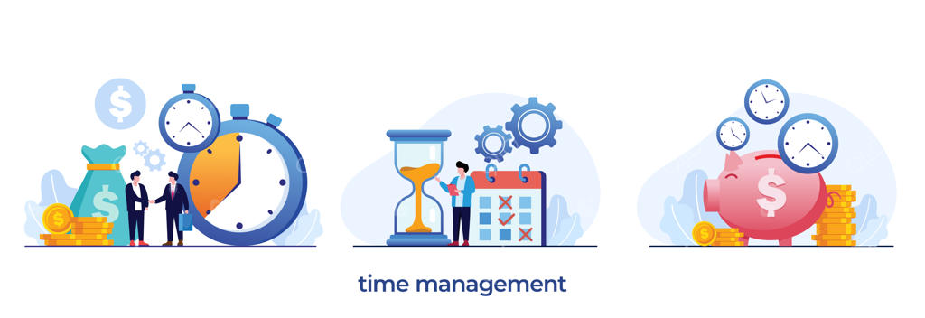 مدیریت زمان در کسب‌وکار: مفهوم ضرب‌الاجل و برنامه‌ریزی برای استارت‌آپ - بنر برداری وکتور