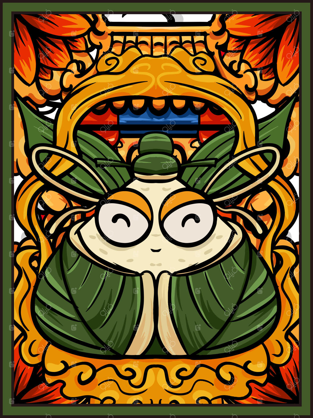 طراحی تصویری خوراکی‌های جشنواره قایق اژدها چین