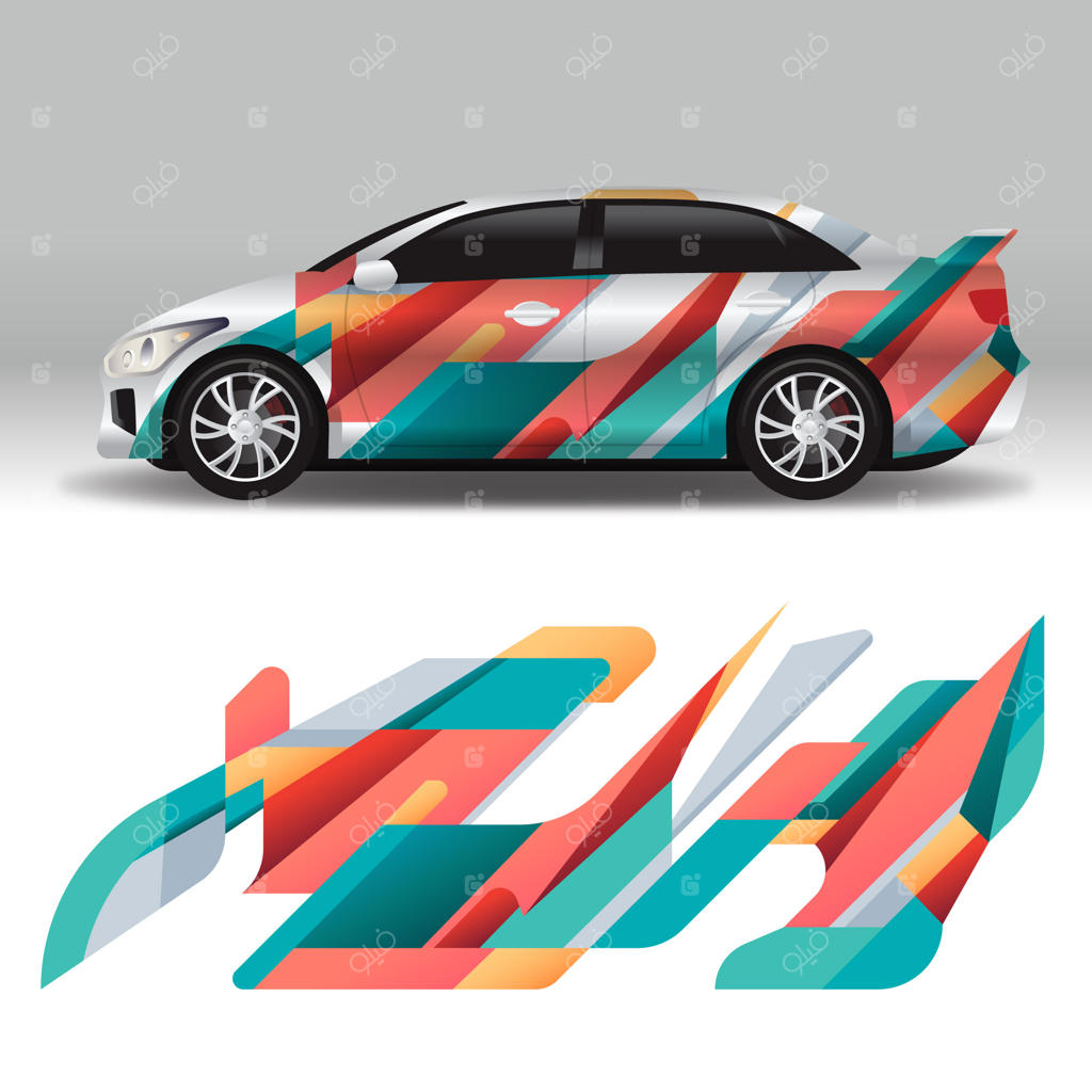 طراحی کاور رنگارنگ خودرو