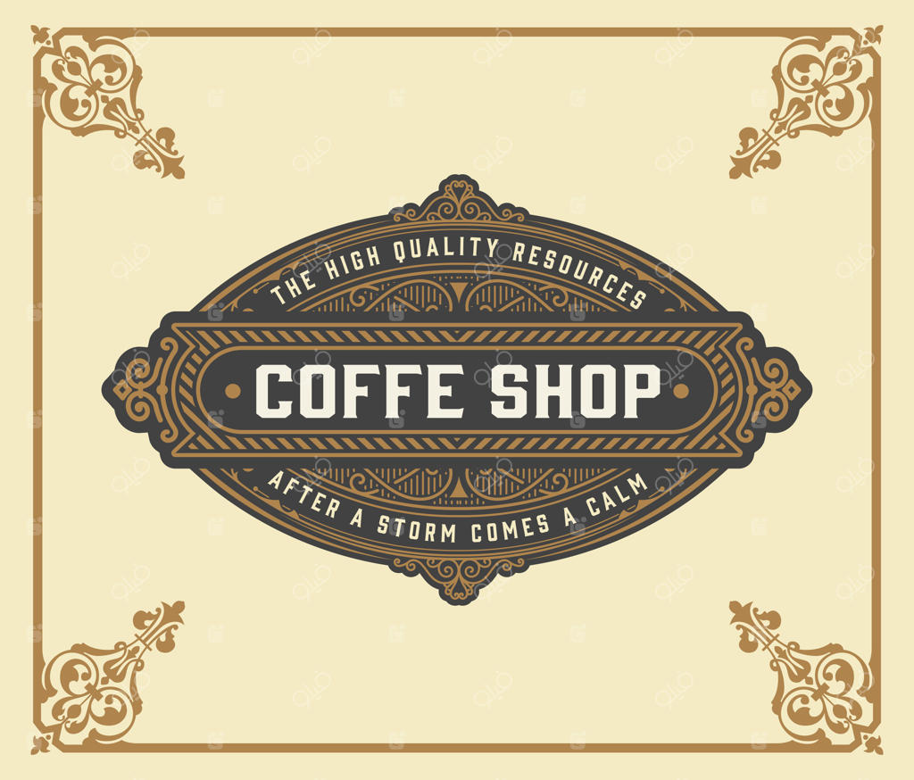 لوگوی کلاسیک برای رستوران و کافی‌شاپ.