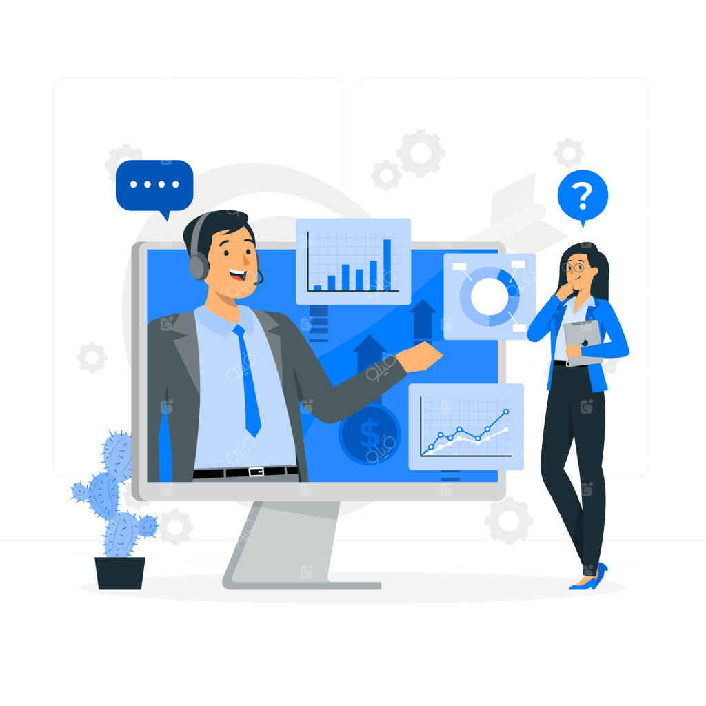 تصویرسازی مفهوم مشاوره آنلاین