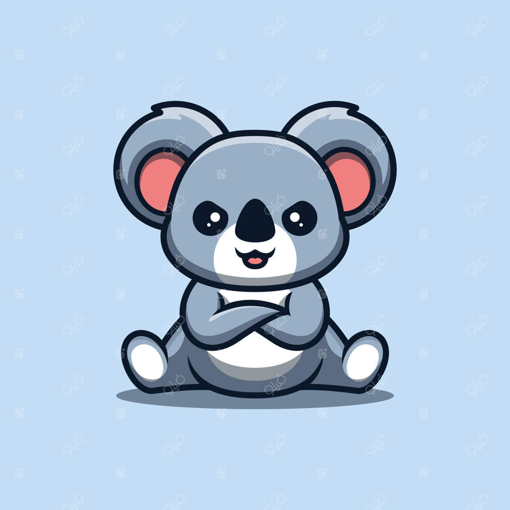 کوالای بامزه و خلاق - لوگوی کارتونی نمادین