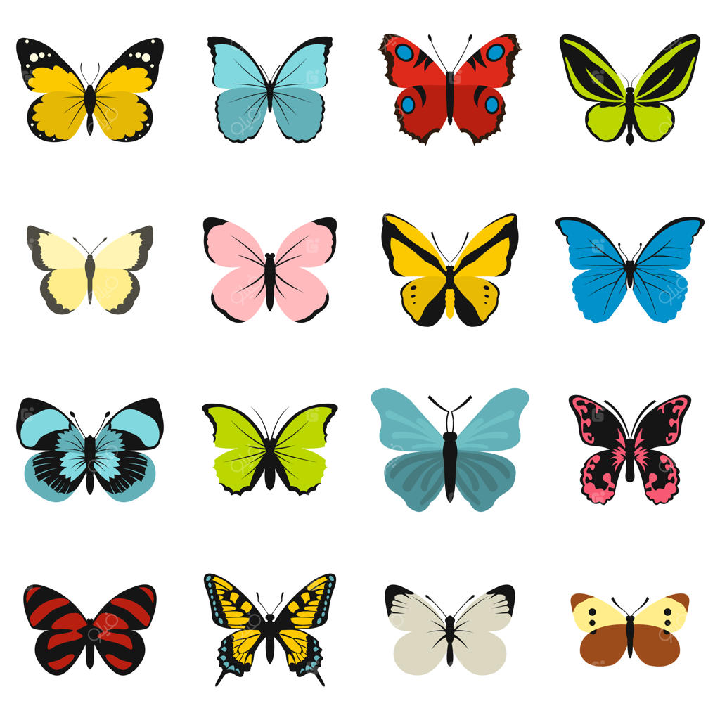 مجموعه آیکون پروانه