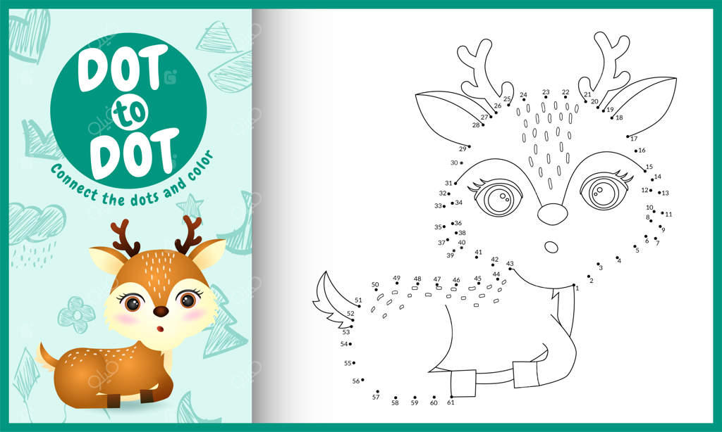 بازی نقطه به نقطه کودکان و صفحه رنگ‌آمیزی